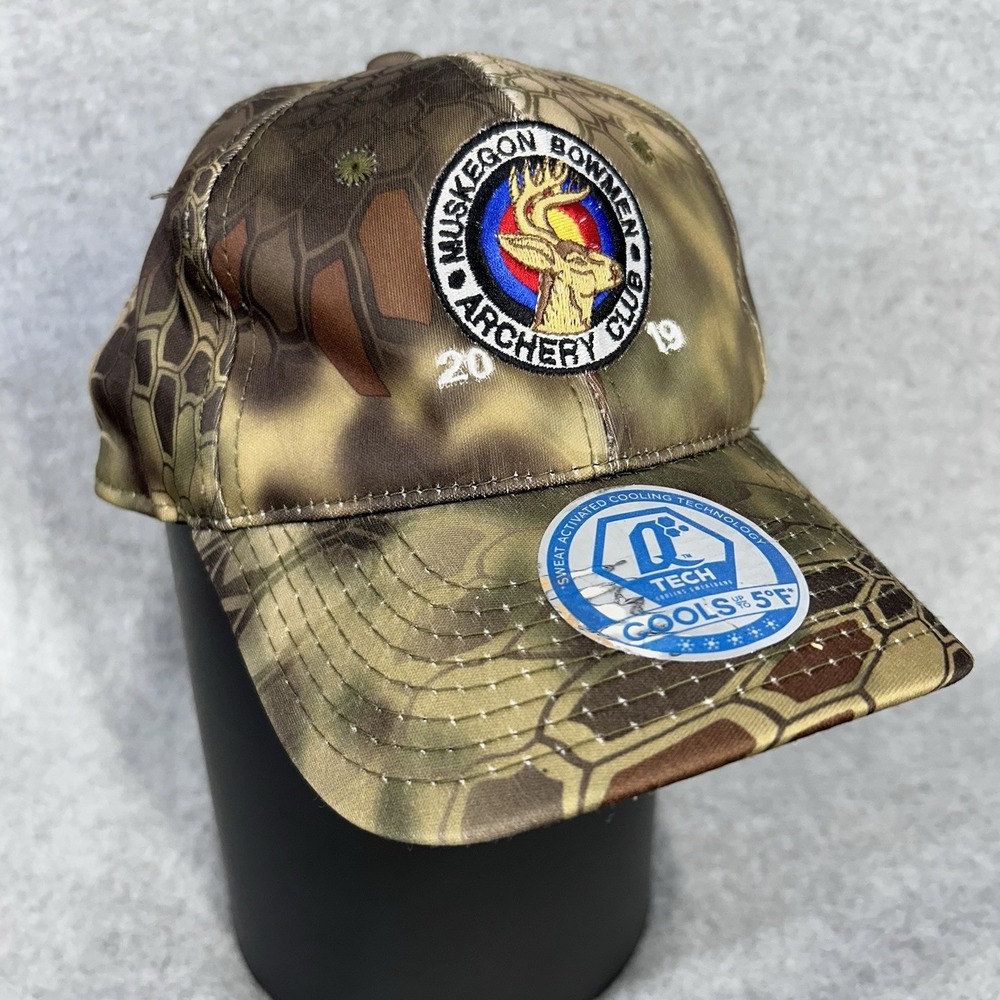 Muskegon Bowmen Archery Mens Camo Kryptek Hat Platinum Series OSFM 088